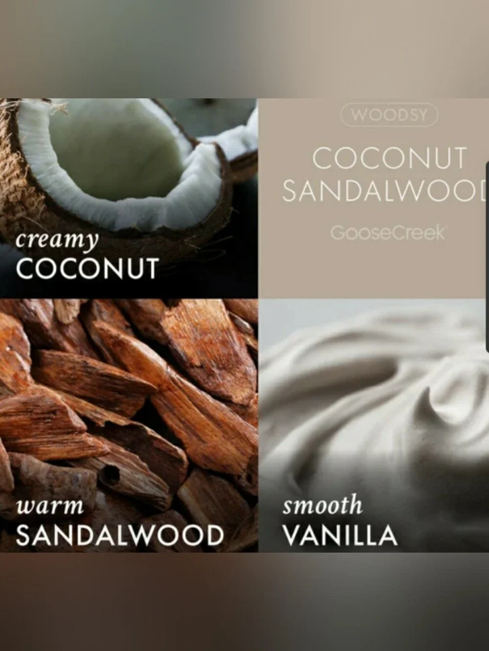 COCONUT & SANDALWOOD -Goose Creek Candle Wax Melts- $8 per pack